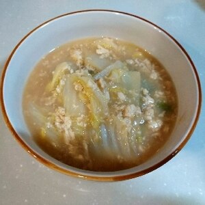ささっと作る白菜と挽き肉の中華スープ炒め